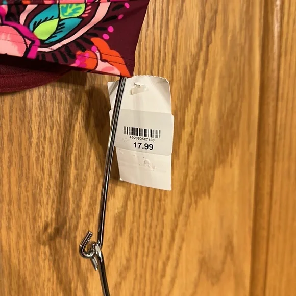 Xhilaration-Pink Sangria Push Up Bikini Top with tie neck and back straps - Picture 5 of 7